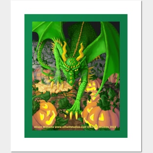 Pumpkin the Halloween Dragon is on the Prowl Posters and Art